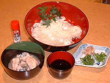 サバ缶ひやむぎ