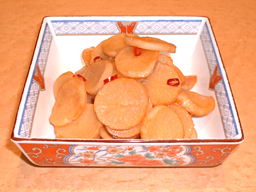 たくあんの煮物